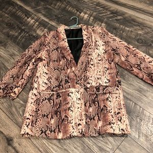 Snake print blazer